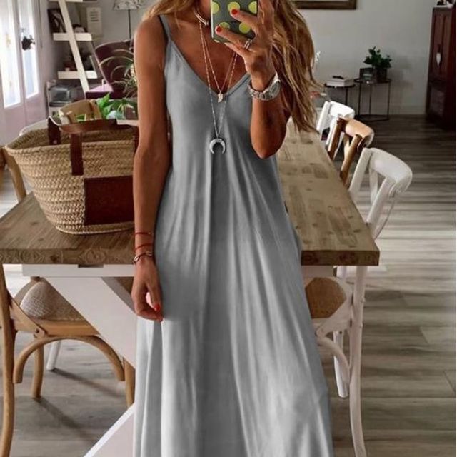 Spaghetti-Strap Gradient Midi Sundress