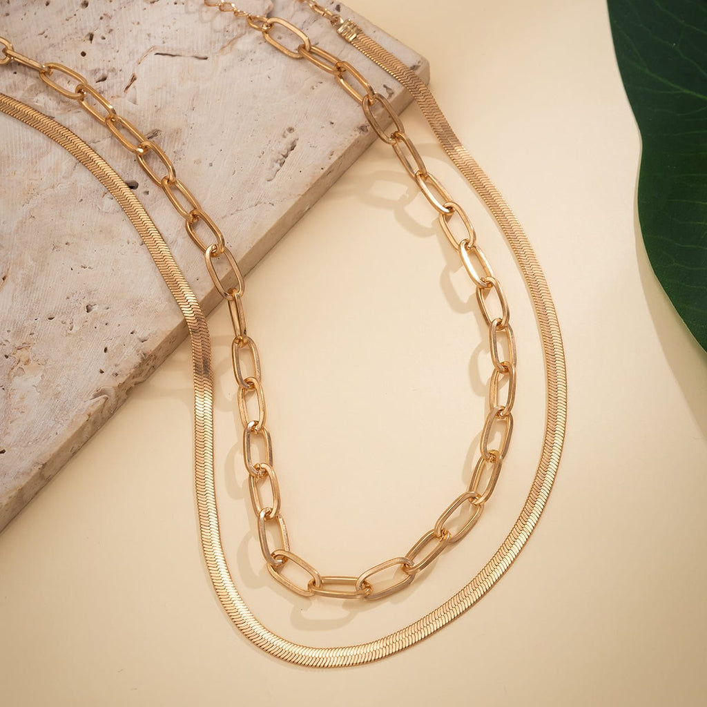 Chic Layered Toggle Clasp Round Disk Pendant Chain Necklace Set