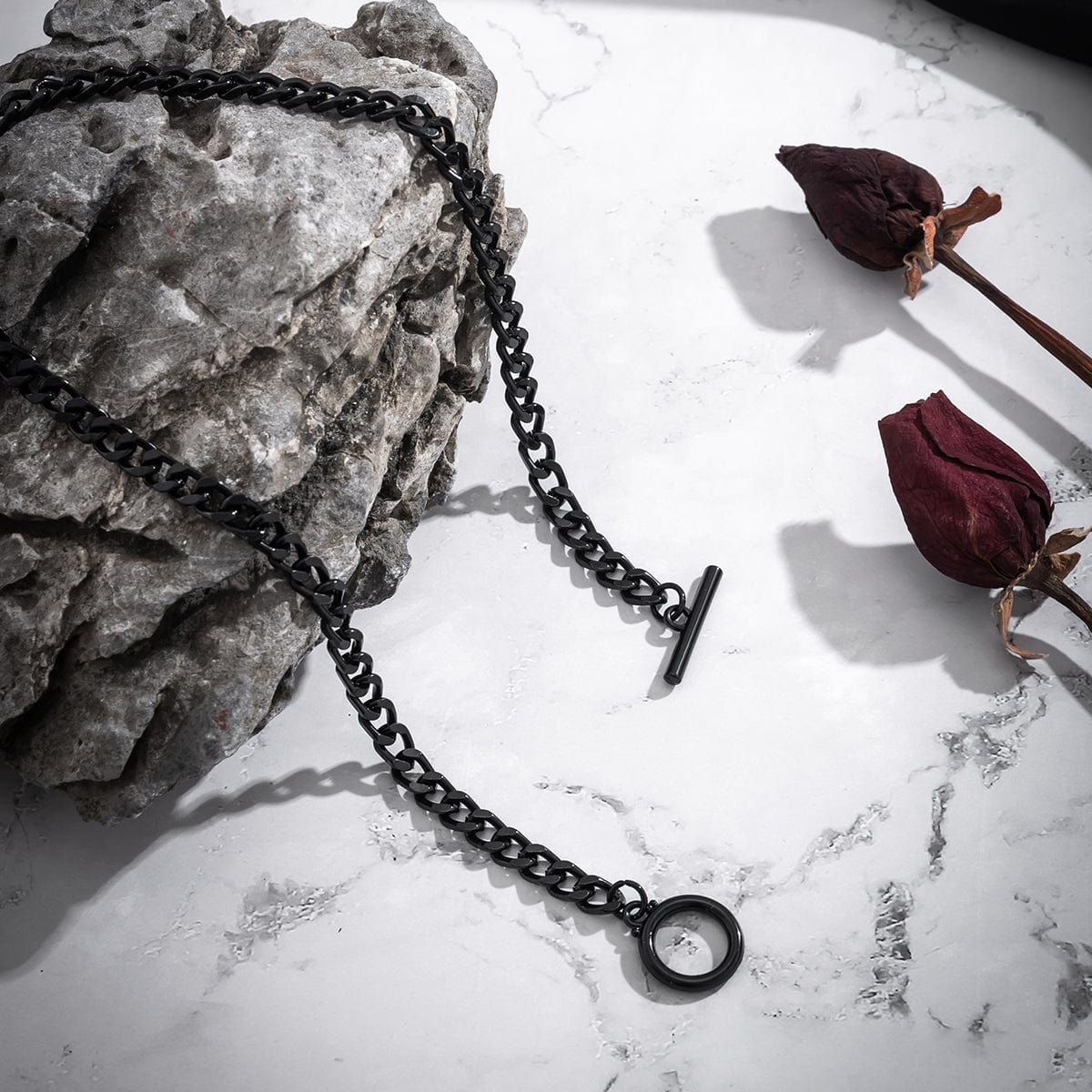 Chic Layered Toggle Clasp Star Pendant Chain Necklace Set